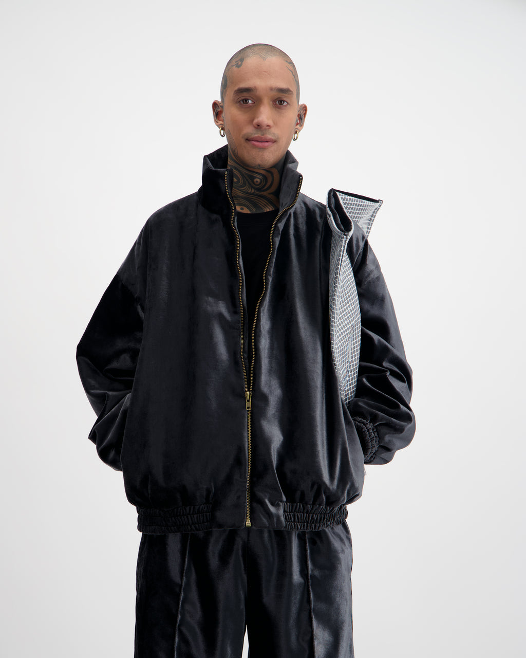 CHARCOAL VELVET VEST
