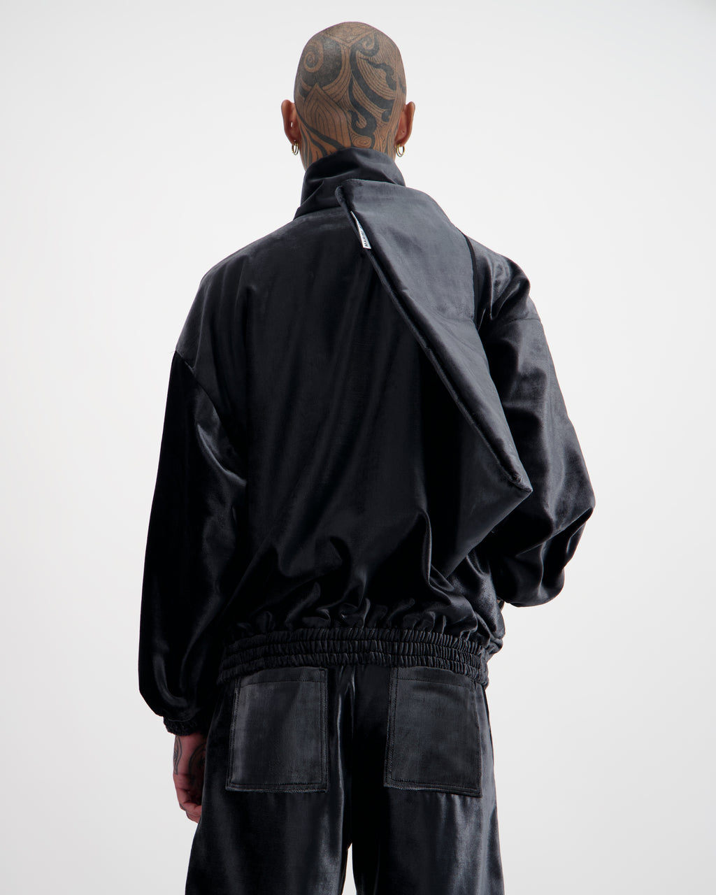 CHARCOAL VELVET VEST